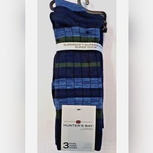 Supersoft Blue and Green Men's Dress Socks